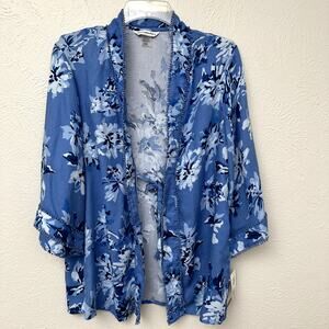 NWT Allison Daley Indigo Orchid Kimono